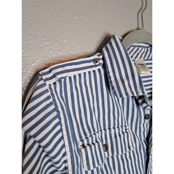Gymboree Boy's Striped Button Down Long Sleeve Shirt Size Medium - Picture 6 of 8
